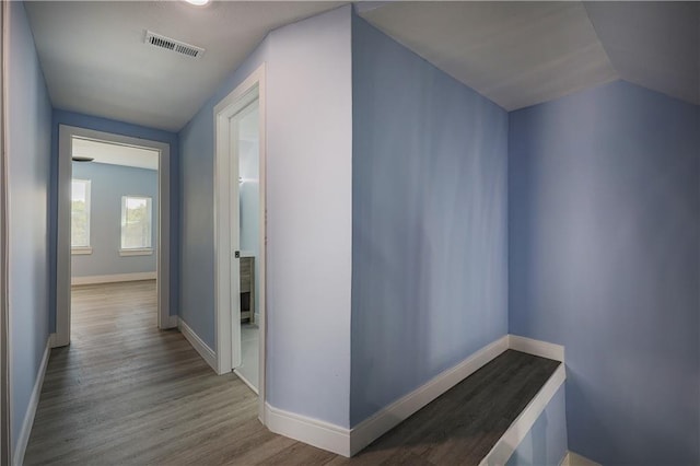 hallway featuring light hardwood / wood-style floors