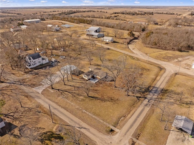 drone / aerial view with a rural view