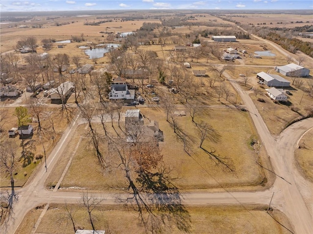 aerial view featuring a rural view