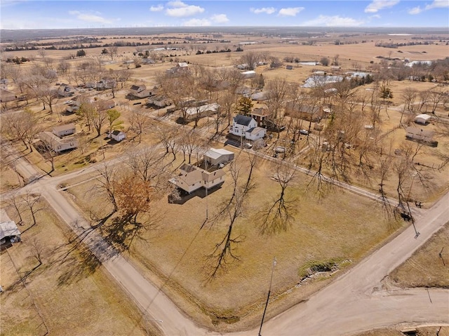 bird's eye view with a rural view