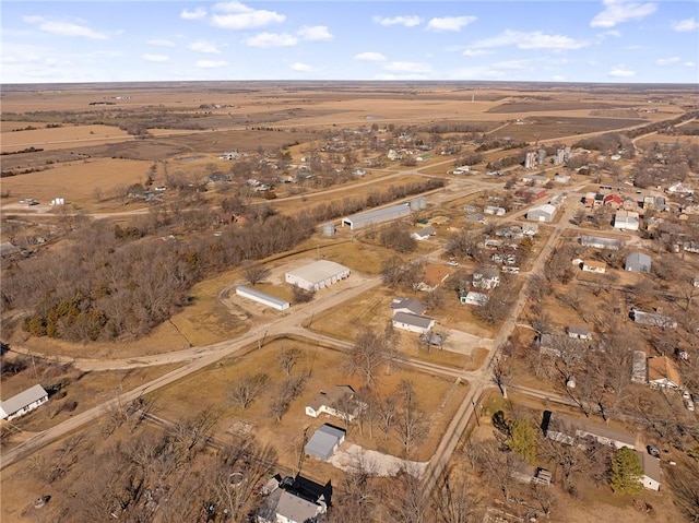 aerial view with a rural view