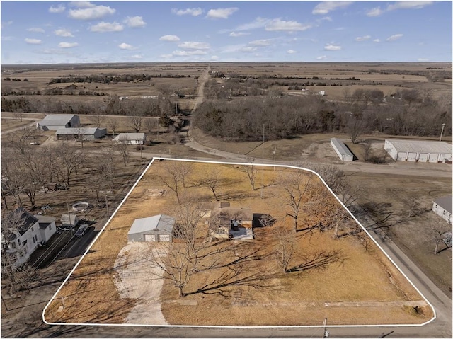 bird's eye view with a rural view