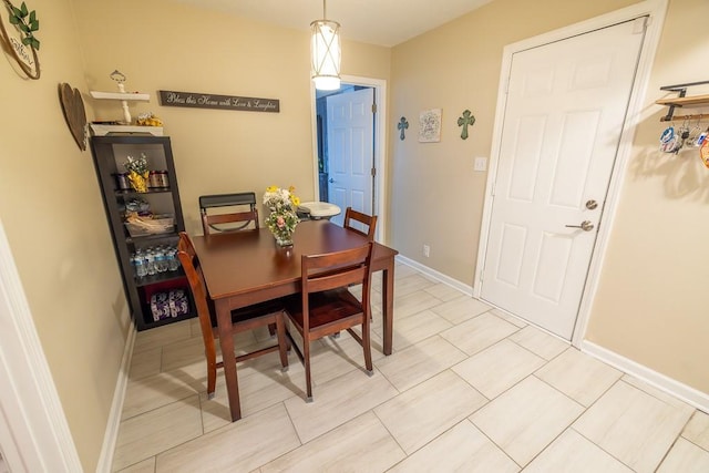 view of dining room