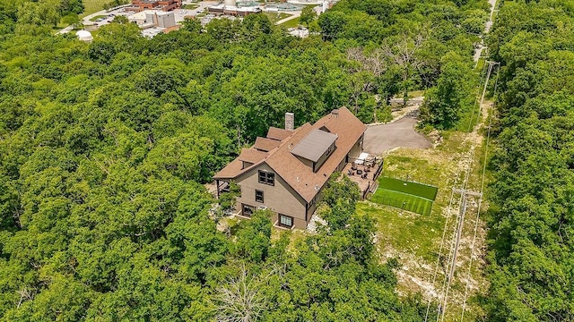 2909 S 74th St, Kansas City, KS 66106 - view from above of property featuring a heavily wooded area