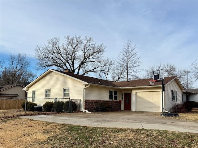 ranch-style house with a garage