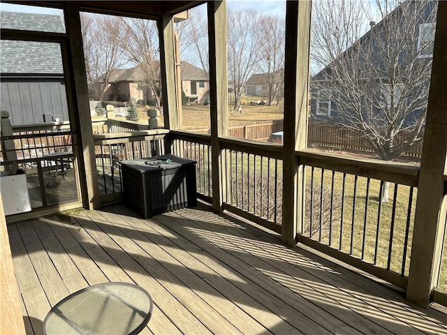 view of sunroom