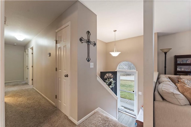 view of carpeted entryway