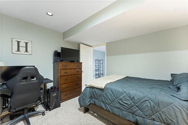 bedroom featuring carpet flooring