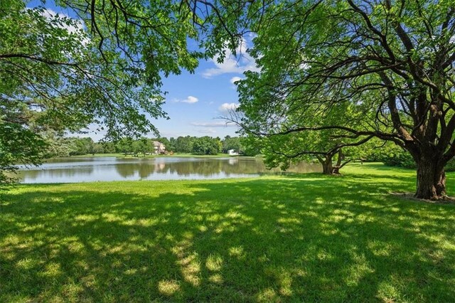 view of yard featuring a water view