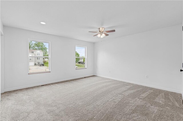 123 NW 171st Rd, Warrensburg, MO 64093 - carpeted empty room with ceiling fan, baseboards, and recessed lighting