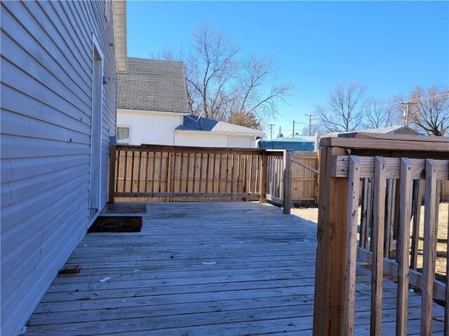 wooden terrace with fence