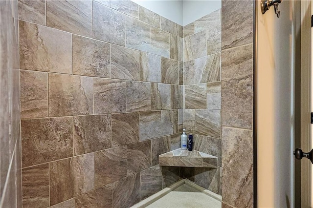 room details with a tile shower