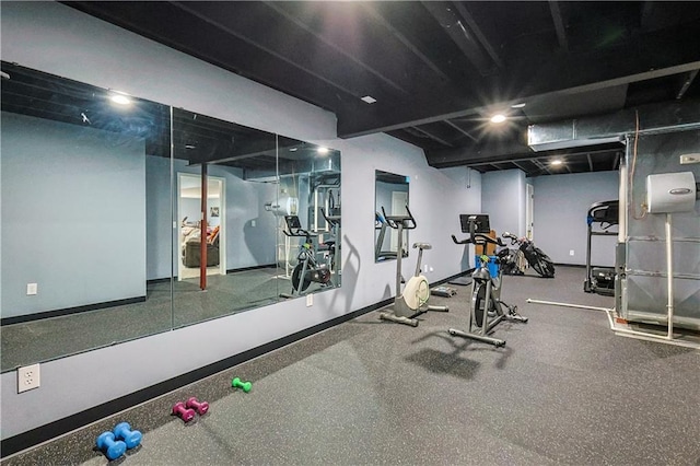 view of workout area