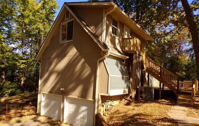 view of home's exterior featuring a garage