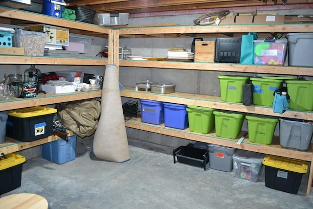 view of storage room