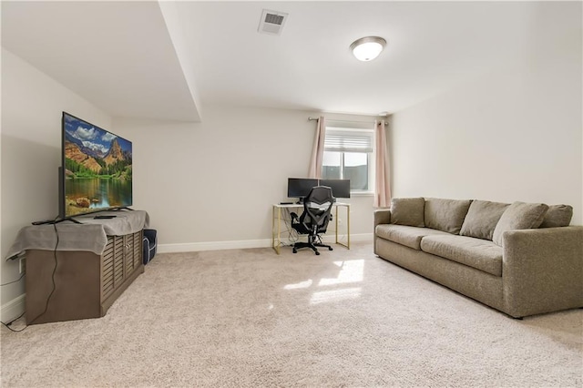 view of carpeted living room