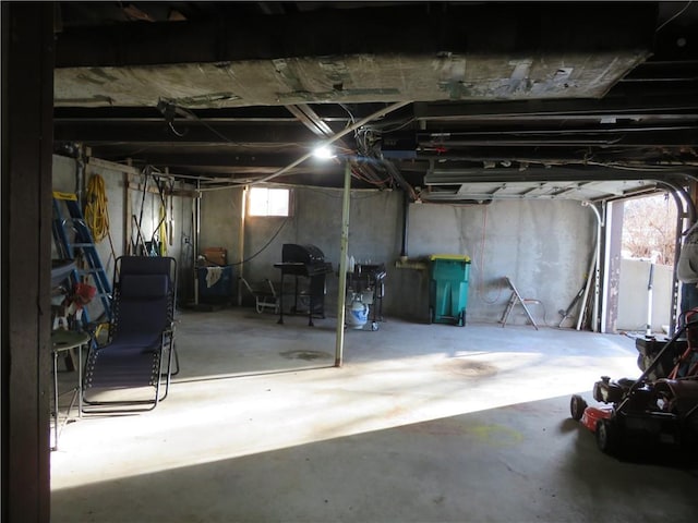 view of basement