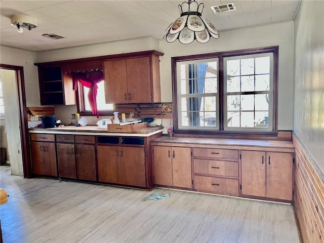 kitchen featuring light hardwood / wood-style floors