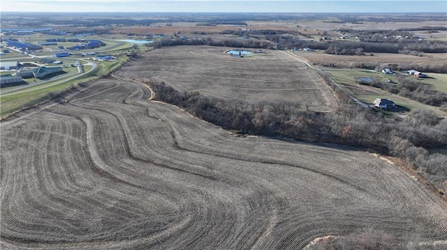 bird's eye view with a rural view