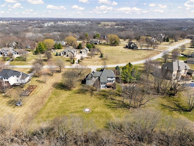 aerial view with a rural view