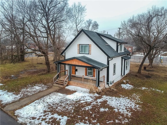 exterior space with a porch