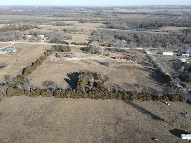 aerial view with a rural view