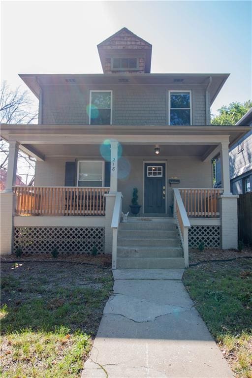 bungalow-style home with covered porch