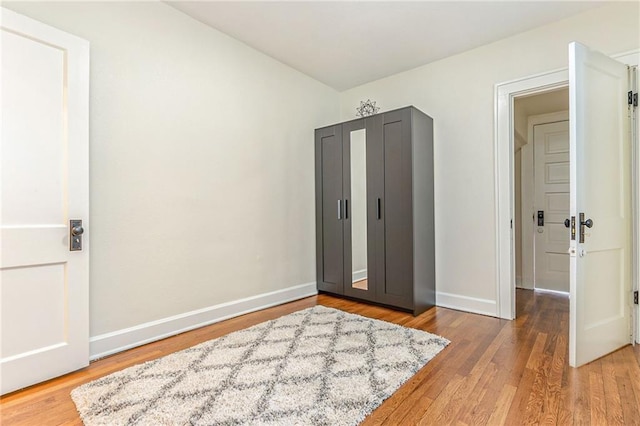 interior space with hardwood / wood-style floors