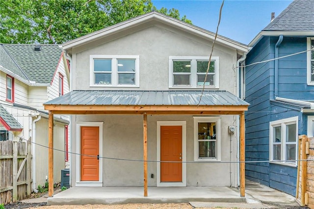 view of front of property with a patio