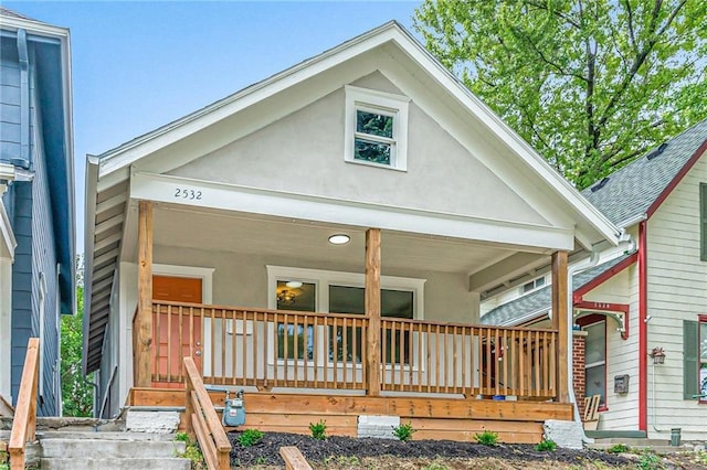 view of front of house with covered porch