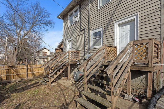 wooden terrace with central AC