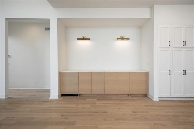 interior space featuring light hardwood / wood-style floors