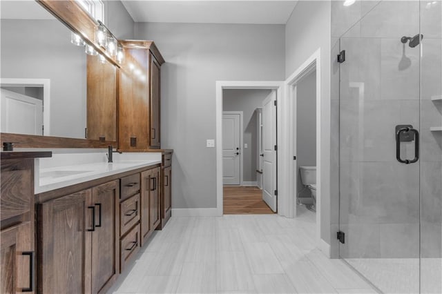 17178 S Heatherwood St, Olathe, KS 66062 - full bath featuring double vanity, toilet, and a shower stall