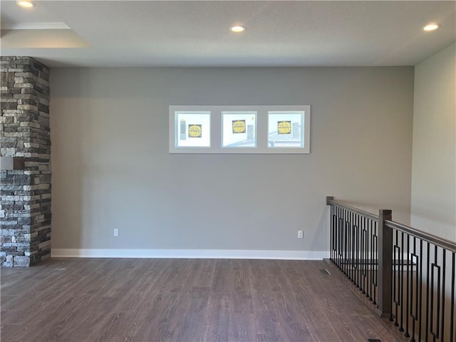 17178 S Heatherwood St, Olathe, KS 66062 - empty room featuring wood finished floors and recessed lighting