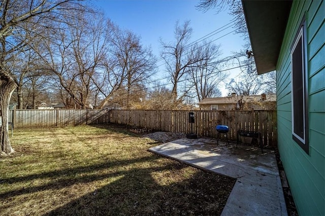 view of yard with a patio