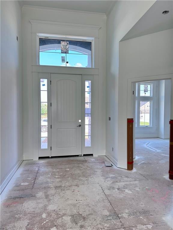 10332 N Potter Ave, Kansas City, MO 64157 - foyer featuring ornamental molding and a high ceiling
