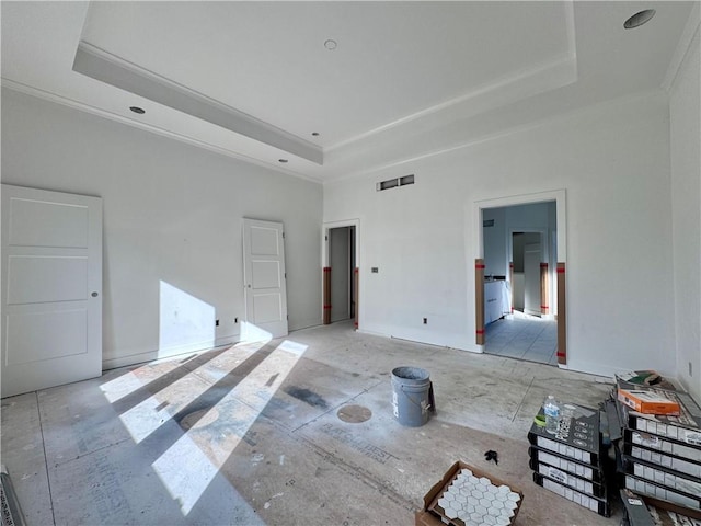 10332 N Potter Ave, Kansas City, MO 64157 - unfurnished living room with a raised ceiling