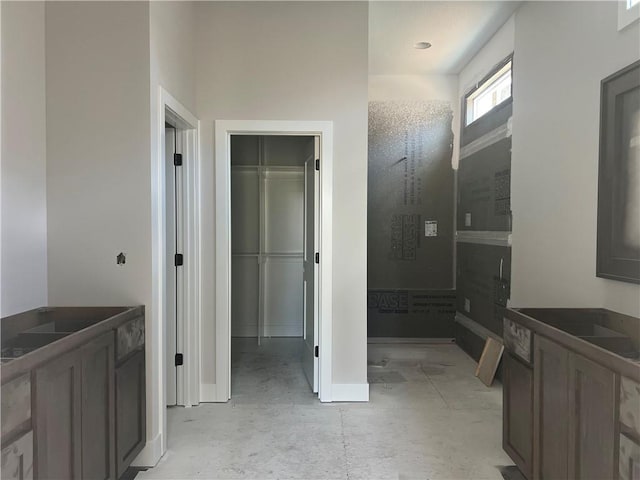 17154 S Heatherwood St, Olathe, KS 66062 - bathroom with concrete flooring and baseboards