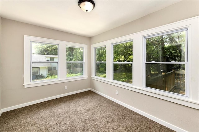 unfurnished room with carpet floors