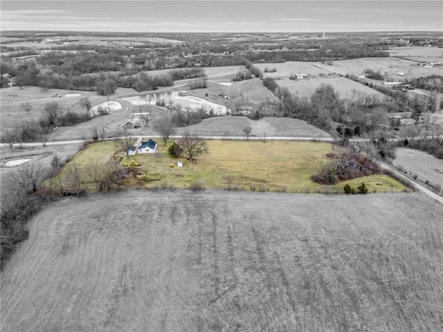 bird's eye view featuring a rural view