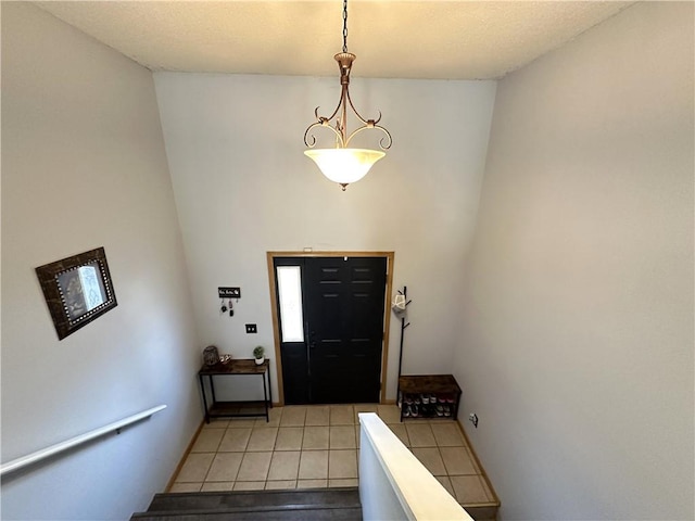 view of tiled entrance foyer