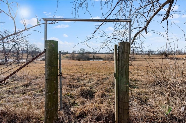 view of yard featuring a rural view