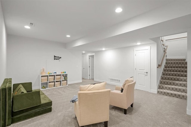 view of carpeted living room