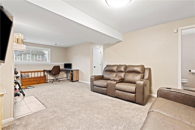 view of carpeted living room