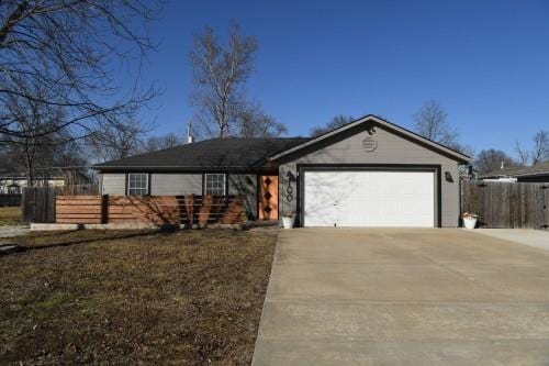 ranch-style house with a garage