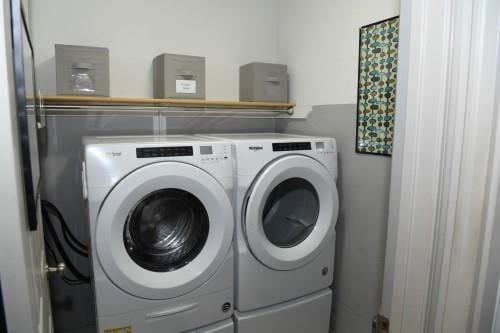 laundry room featuring washer and dryer