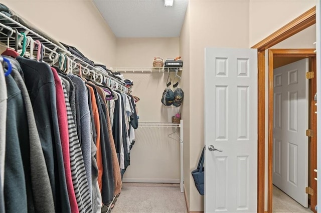 view of walk in closet