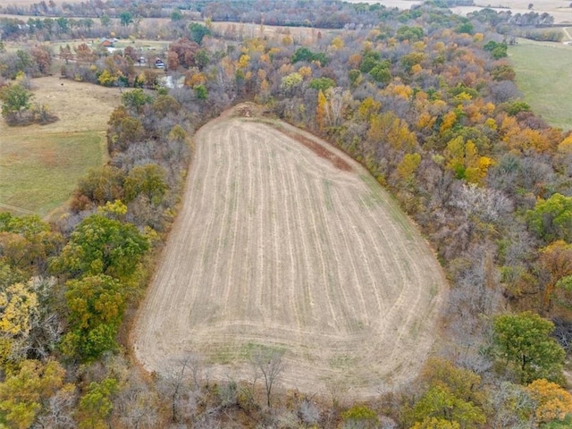 drone / aerial view with a rural view