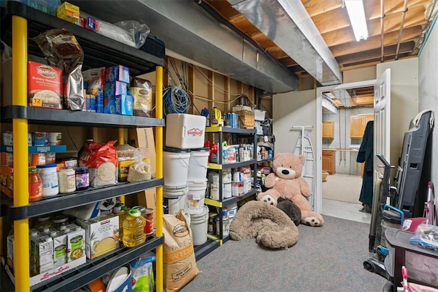 view of storage room