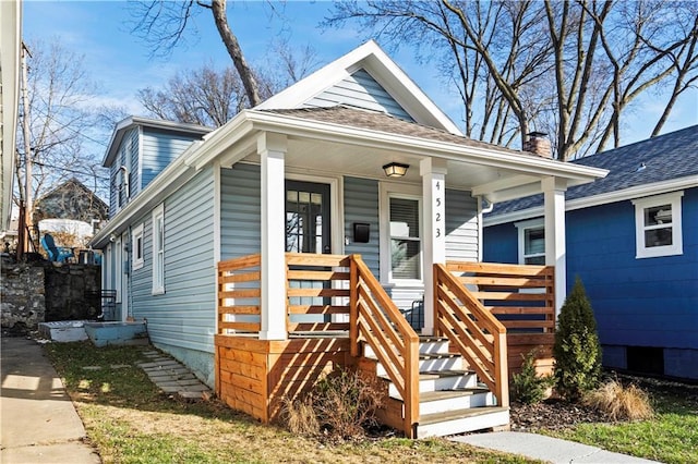 bungalow with covered porch